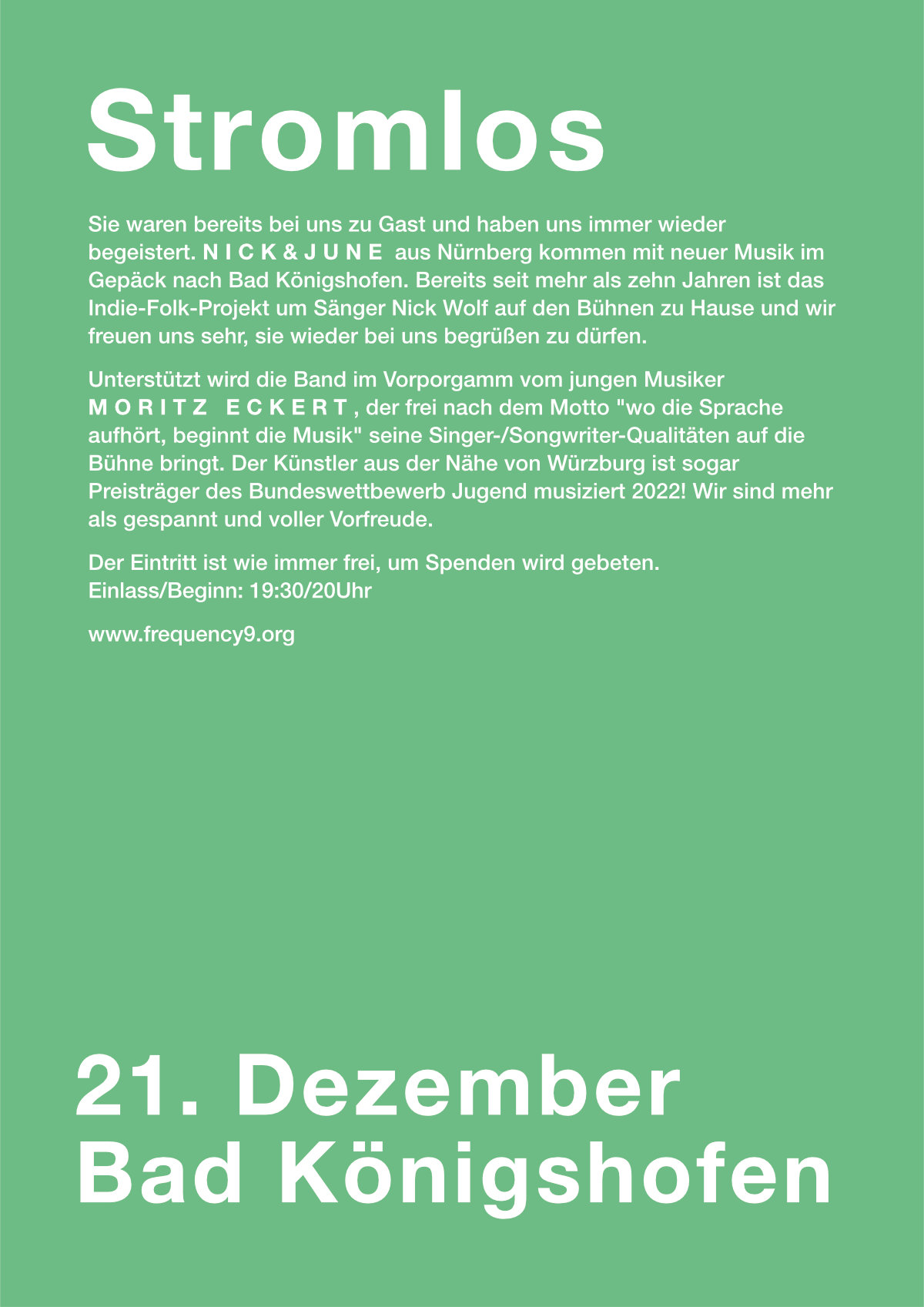 Stromlos am 21. Dezember 2024